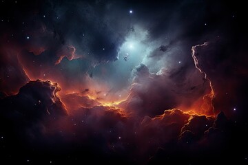 Wall Mural - Endless universe with stars and galaxies in outer space. Cosmos art.