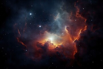 Wall Mural - Endless universe with stars and galaxies in outer space. Cosmos art.