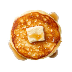 Wall Mural - Buttermilk Pancakes, transparent background, isolated image, generative AI