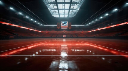Aufkleber - MMA arena under lights, Boxing fight and MMA championship competitions, Wrestler, professional Wrestler.