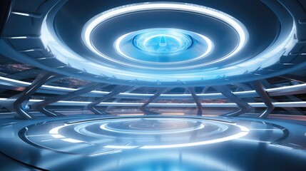 Wall Mural - futuristic sports arena.