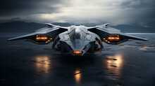 Futuristic Fighter Military Drone High Technology Concept