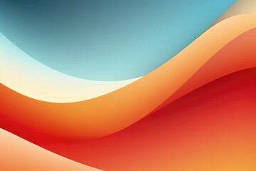 Wall Mural - a seamless color gradient enhances the dynamic flow of waves, creating an abstract background that e