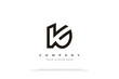 Initial Letter KG Monogram Logo Design Vector