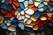 An artistic composition showcasing multiple eggshells at different stages of cracking, forming an intricate mosaic pattern.  