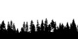 Forest vector silhouette illustration black color
