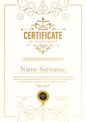 Wall Mural - Achievement certificate best award diploma