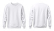 © Andrii Fanta - White Sweatshirt Mockup, Front and back view, Transparent background, PNG file. Template for graphic design