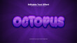 Purple violet octopus 3d editable text effect - font style