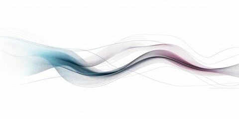 Wall Mural - abstract wavy lines flowing dynamic isolated on white background for concept of AI technology, digital, communication, 5G, science, music, Generative AI