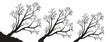 Black Branch Tree vector. silhouette of a bare tree. silhouette of dead tree vector illustration. silhouette of trees and branches without leaves. Bare Tree silhouette.	