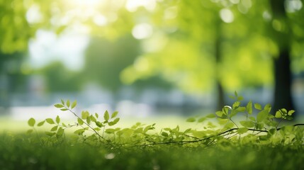 Wall Mural - beauty green bokeh soft picturesque illustration leaf park, natural season, background flower beauty green bokeh soft picturesque