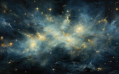 Wall Mural - Golden dimensions multiverse planets