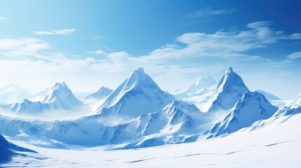 Poster - environment snow sky freeze snowy illustration cold ice, blue travel, peak scenic environment snow sky freeze snowy