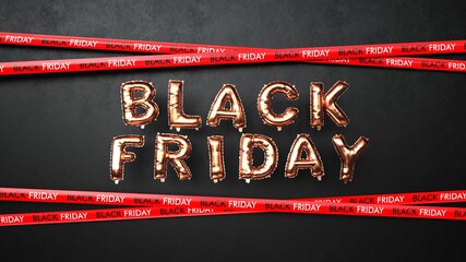 Canvas Print - Black Friday Balloons Banner