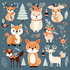 Wall Mural - christmas pattern