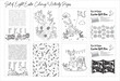 © DezziDesign - A collection of 8 original Easter and Springtime themed coloring pages. A set of 8 vector activity and coloring sheets. Perfect to print out for children.