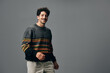 © SHOTPRIME STUDIO - Portrait man sweater copyspace smile face male fashion trendy handsome hipster
