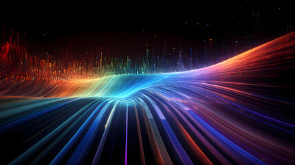 digital technology lines and electric light abstract poster web page ppt background