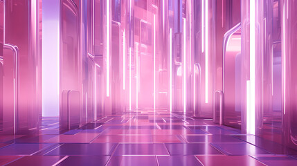 Hologram, pink tone, lines, graphic painting on background abstract poster web page PPT background, digital technology