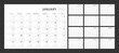 Wall quarterly calendar template for 2025 in a classic minimalist style. Week starts on Sunday. Set of 12 months. Corporate Planner Template. A4 format horizontal