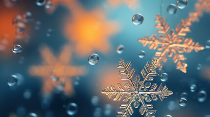 Wall Mural - christmas snowflake background