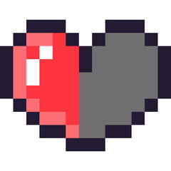 Poster - Pixel Heart Icon