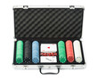 the aluminium suitcase with poker set