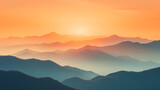 Fototapeta Na sufit - Sunrise on the mountain abstract background poster web page PPT background