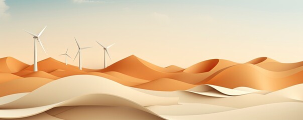 sustainability, zero carbon, net zero, negative carbon, landscape wind turbine, Generative AI