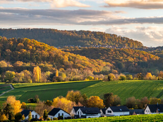 Wall Mural - Neubaugebiet in herbstlicher Landschaft