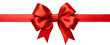 Red ribbon and bow, cut out