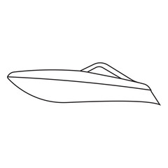 Canvas Print - Speedboat icon