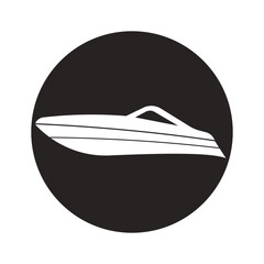 Canvas Print - Speedboat icon