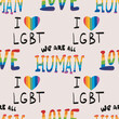 © NNclipart - seamless pattern LGBTQ Pride Parade Set. Vector illustration of a gay pride parade. A group of people participating in the Pride parade. LGBT community