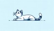 Elegant Siamese Cat Illustration