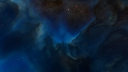 Wall Mural - universe filled with stars, nebula and galaxy