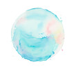 Abstract watercolor circle painted background, Blue watercolor