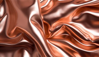 Wall Mural - Smooth satin waves flow in an elegant abstract pattern generated by AI