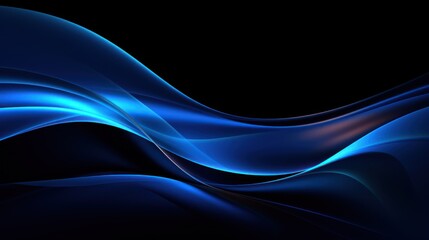 Wall Mural - Abstract blue background with smooth lines.