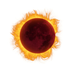 Wall Mural - Total solar eclipse with fog