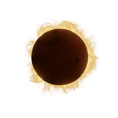 Wall Mural - Total solar eclipse with fog