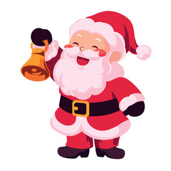 Sticker - santa claus with bell
