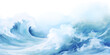 © TatjanaMeininger - Watercolor illustration of blue ocean with waves, abstract background
