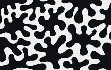 Wall Mural - black matisse patern, set of organic shapes in modern style, seamless pattern background, vector abs