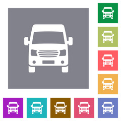 Canvas Print - Van front view square flat icons