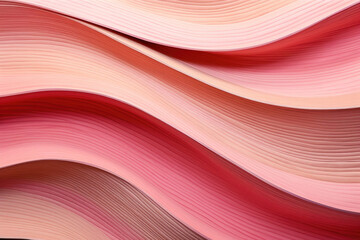Wall Mural - abstract, wavy, pink background with wood texture.