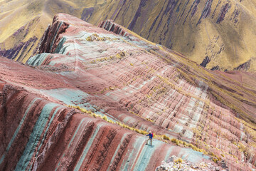 Poster - Hiker in Pallay Poncho