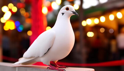 Sticker - Seagull beak illuminated by bright yellow sunset, beauty in nature generated by AI