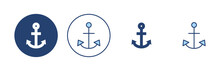 Anchor Icon Vector. Anchor Sign And Symbol. Anchor Marine Icon.